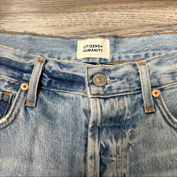 Citizens Of Humanity Light Blue High Waist Women Shorts - Picture 5 of 8